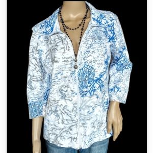 Casey Key Beach Themed Zip Front Jacket. Pick 3 ⭐ Items For $40.